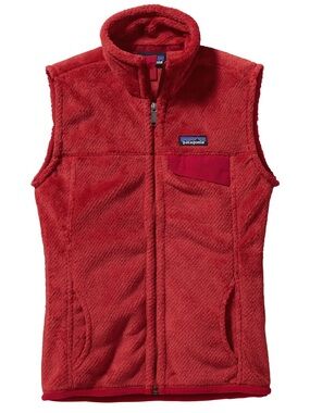 Patagonia Red Fleece Zip-Front Vest